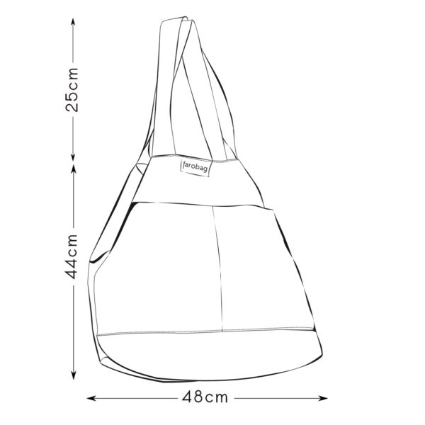 Dibujo de un citybag con dos bolsillos de la marca Farobag
