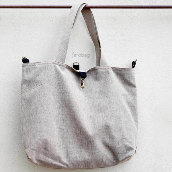 Citybag con dos bolsillos serie Æterna color lino