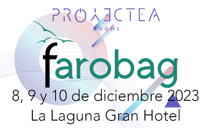 Cartel anunciador del evento "Proyectea Rooms" en el La Laguna Gran Hotel