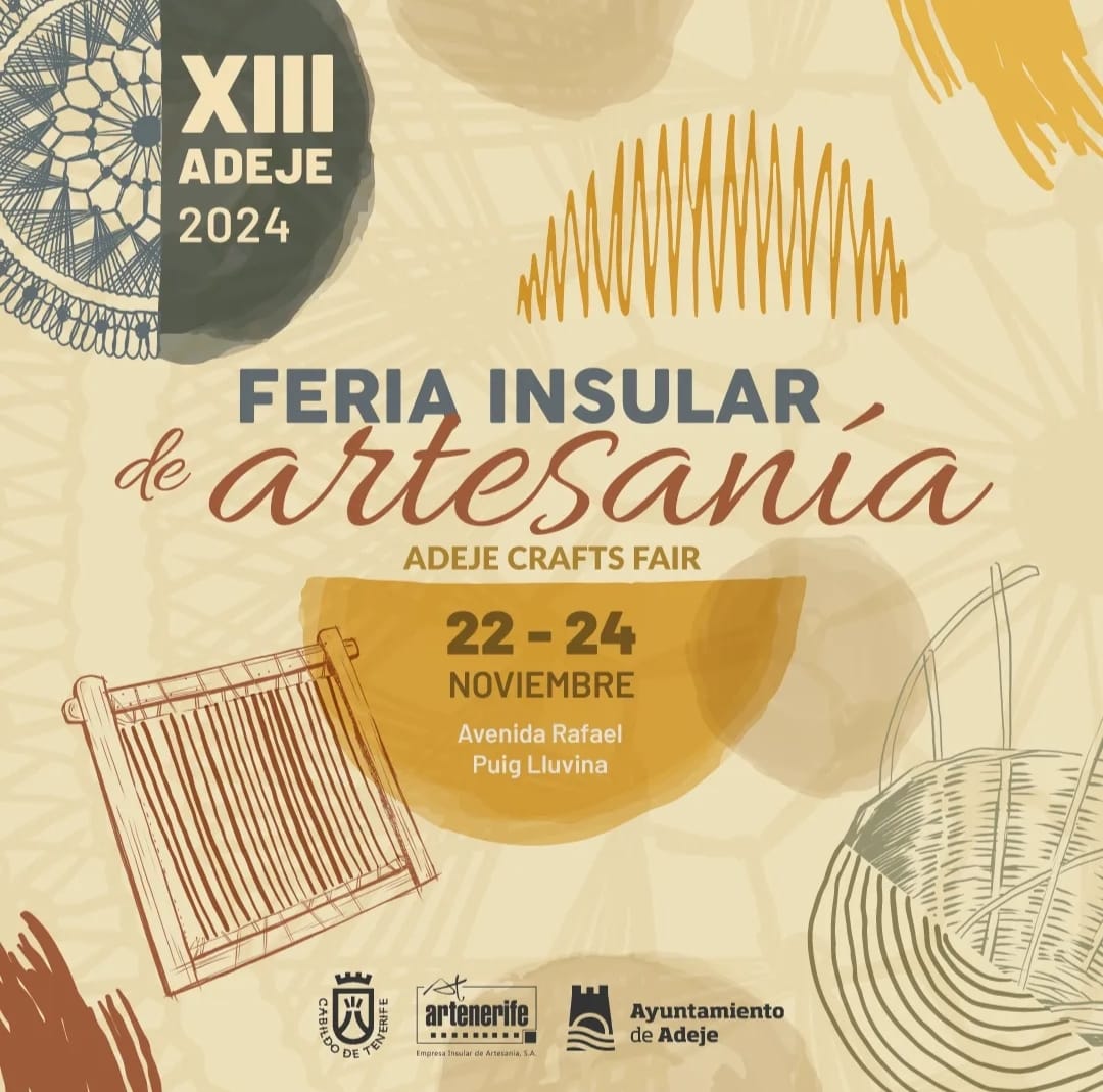 Cartel anunciador de la 13ª Feria Insular de Artesanía de Tenerife en Adeje 2024